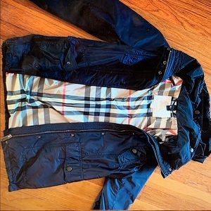 Children’s 12y Navy Blue Burberry Rain Coat